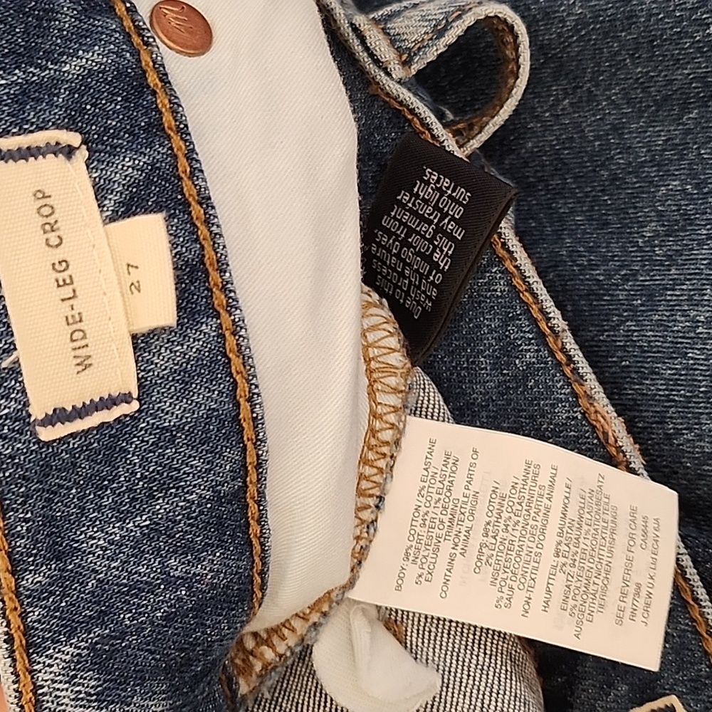 Madewell Jeans Wide-Leg Crop Gusset Edition Size 27 - Picture 16 of 16
